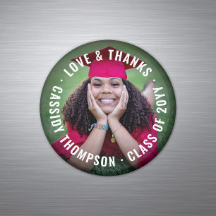 Aimant Any Text Graduation Thank You Photo Party Favor