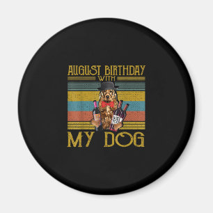 Aimant Août Anniversaire Avec Mon Irlandais Setter Dog 20