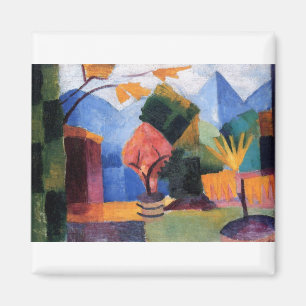 Aimant Août Macke - Jardin au lac Thuner 1913 huile