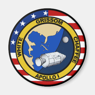 Aimant Apollo 1 : Grissom, Blanc et fromage.