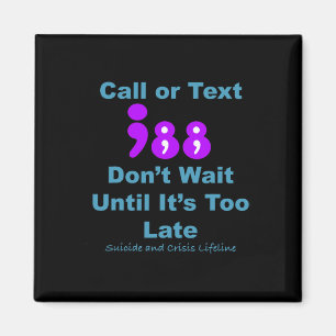 Aimant Appel ou texte 988 N'attendez pas