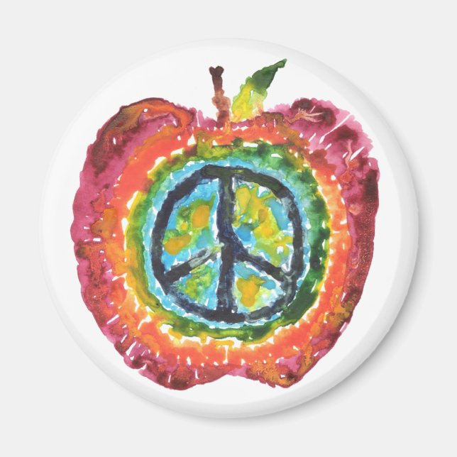 Aimant Apple de paix (Devant)