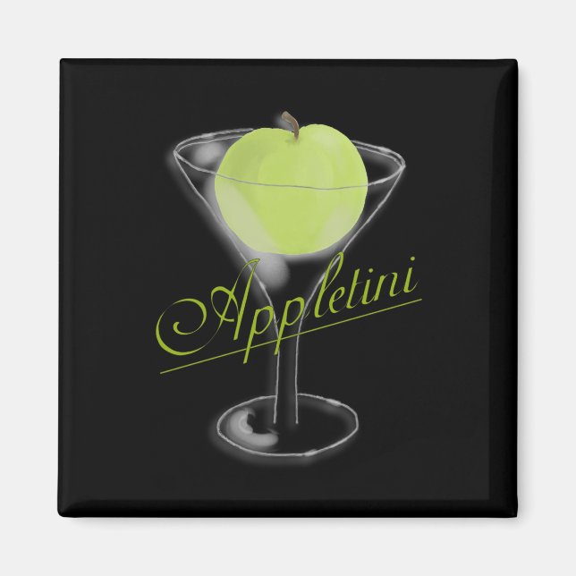 Aimant Apple vert Appletini (Devant)