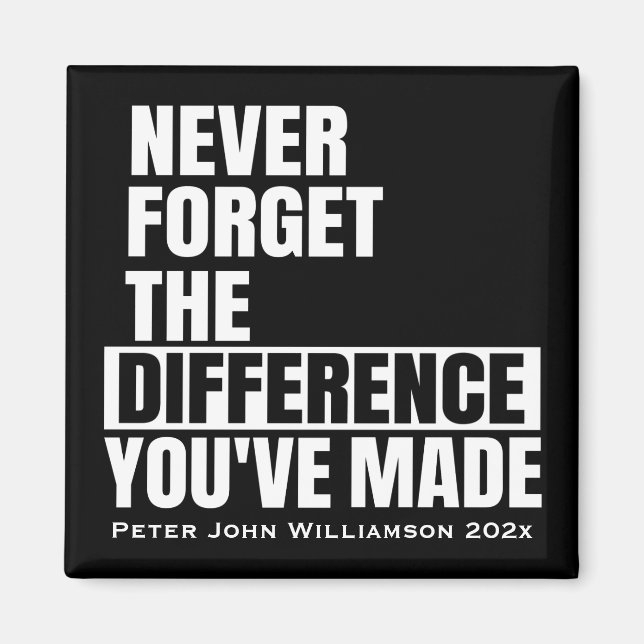 Aimant Appréciation de la retraite Le Merci n'oublie jama (Devant)