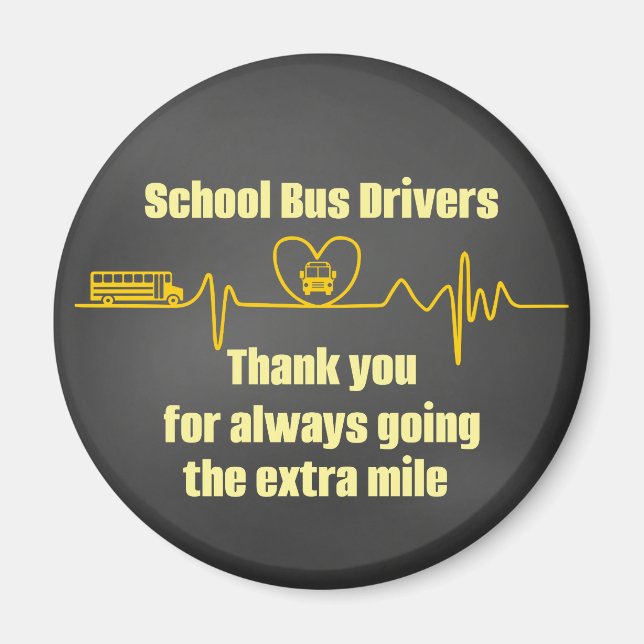 Aimant Appréciation du conducteur de bus scolaire (Devant)