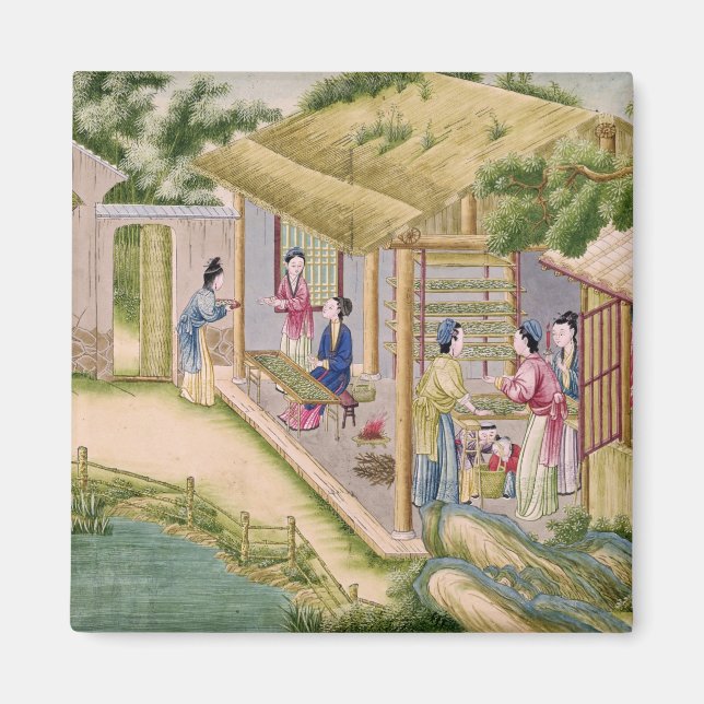 Aimant Apprentissage des vers à soie (Devant)