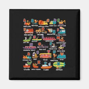 Aimant Apprentissage Transport Lettre animal Abcs Enseign