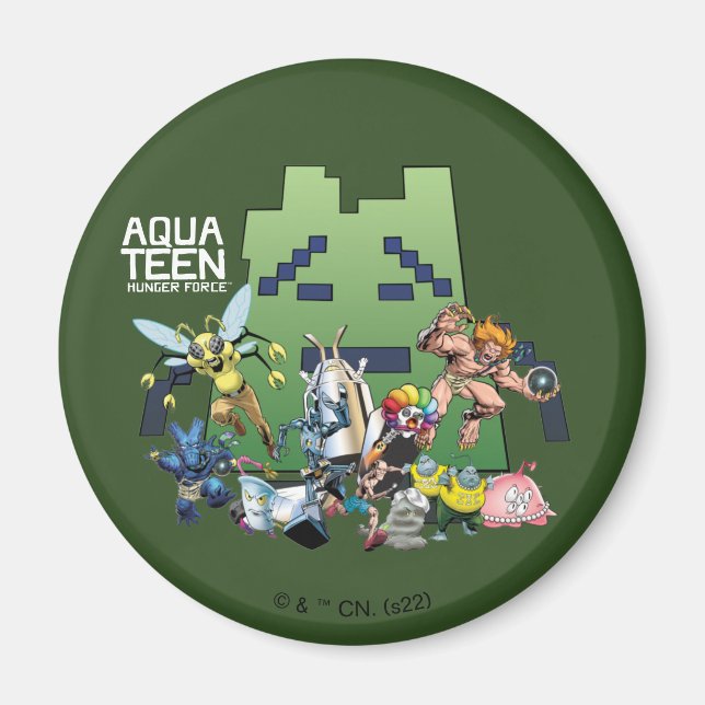 Aimant Aqua Ados des vilains de la force de la faim (Devant)