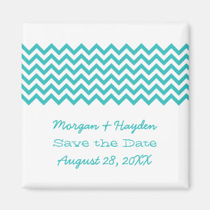 Aimant Aqua Simple Chevron Enregistrer l'aimant de date