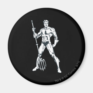 Aimant Aquaman avec Pitchfork BW