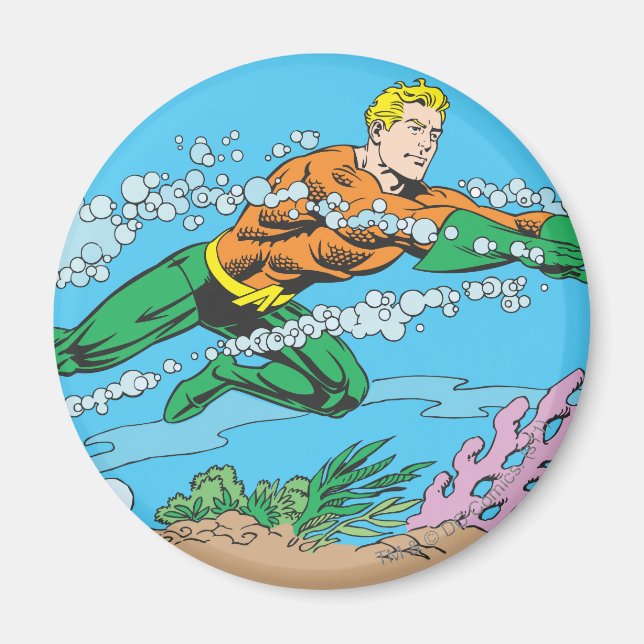 Aimant Aquaman Dashes À Travers L'Eau (Devant)