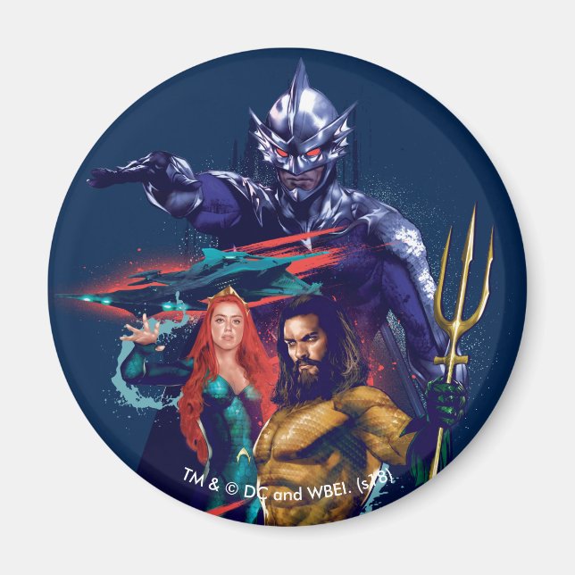 Aimant Aquaman | King Orm contre Mera et Aquaman (Devant)