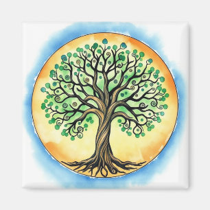 Aimant Aquarelle Arbre de vie