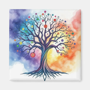Aimant Aquarelle Arbre de vie