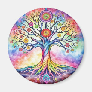 Aimant Aquarelle Arbre de vie