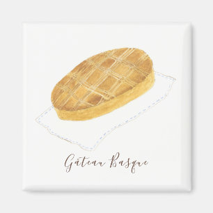 Aimant Aquarelle basque de Gâteau