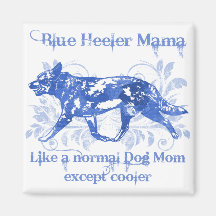 Aquarelle bleu Heeler Mama