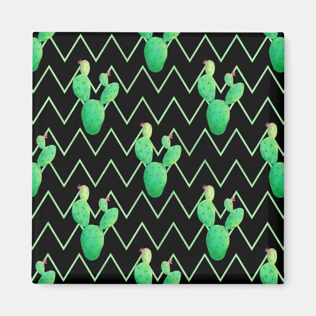 Aimant Aquarelle Cactus (Devant)