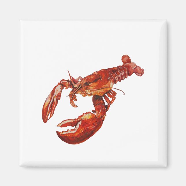 Aimant Aquarelle de homard (Devant)