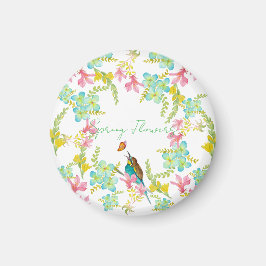 Aimant Aquarelle des fleurs de printemps