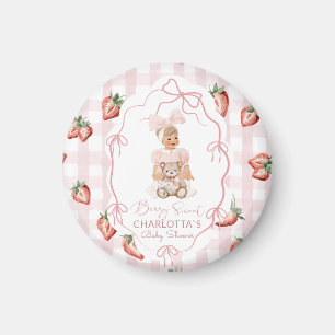 Aimant Aquarelle élégante Berry Sweet fille fraise bi