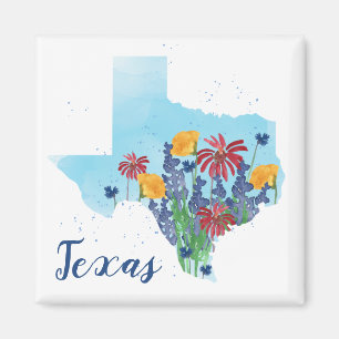 Aimant Aquarelle Fleur sauvage du Texas