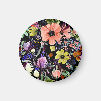 Aimant Aquarelle Floral sans Seamless Garden Motif