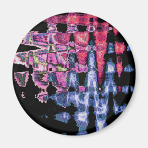 Aimant Aquarelle jolie violette, gris cendré et noire