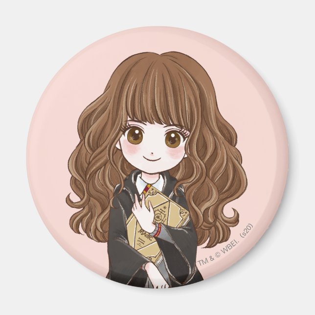 Aimant Aquarelle magique Hermione Granger (Devant)