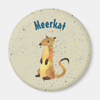 Aquarelle Meerkat sur un Arrière - plan beige