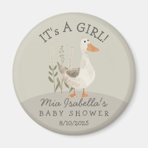 Aimant Aquarelle mignonne Baby shower d'oie Favoriser l'a