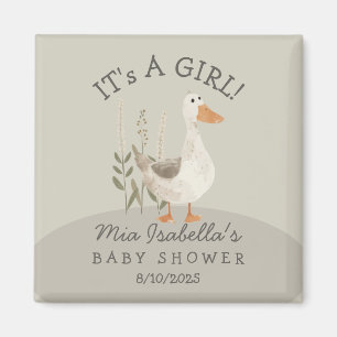 Aimant Aquarelle mignonne Baby shower d'oie Favoriser l'a
