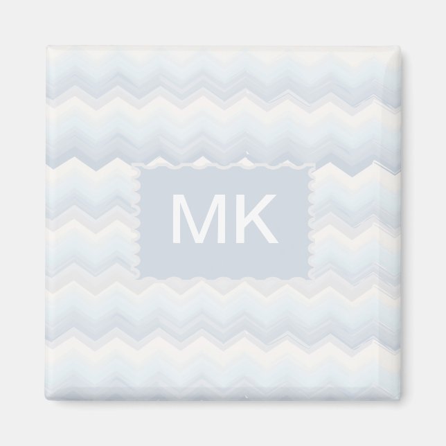 Aimant Aquarelle Ocean Shades Chevron (Devant)