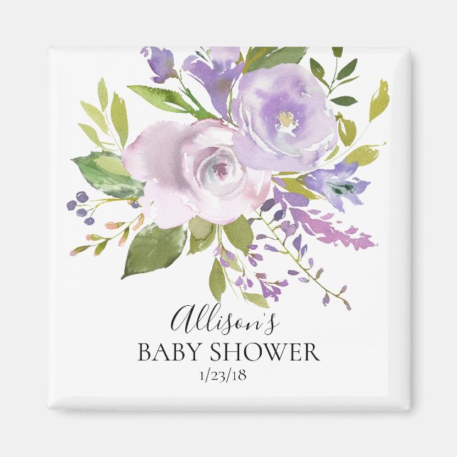 Aimant Aquarelle Purple Lavender Douche Favoriser l'aiman (Devant)