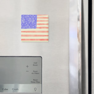 Aimant Aquarelle rustique USA drapeau américain