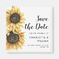 Aquarelle Script Sunflower Wedding Enregistrer la