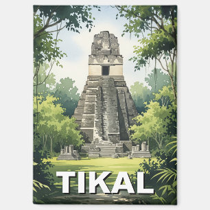 Aimant Aquarelle Tikal Guatemala