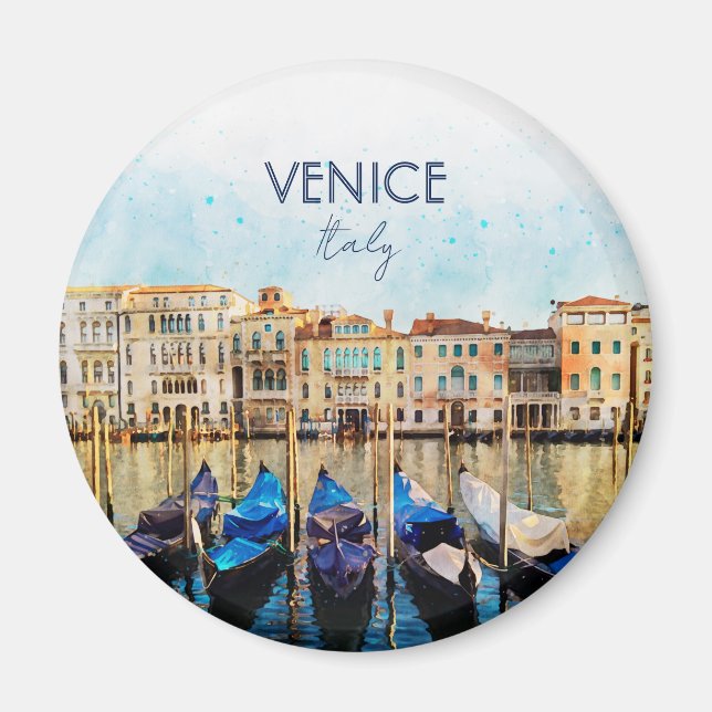 Aimant Aquarelle VENEZIA VENICE - Italie souvenir de voya (Devant)