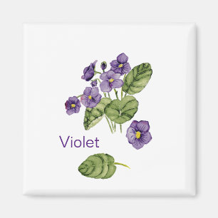 Aimant Aquarelle violette violette