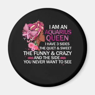 Aimant Aquarius Black Queen J'ai 3 Sides April Girl