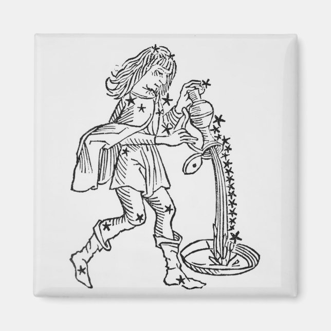 Aimant Aquarius (le transporteur d'eau) une illustration  (Devant)
