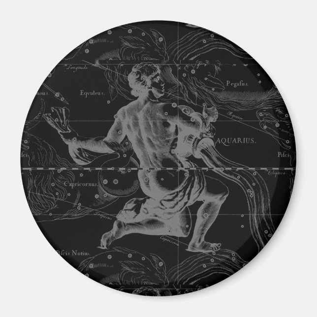 Aimant Aquarius Zodiac Constellation Hevelius 1690 (Devant)