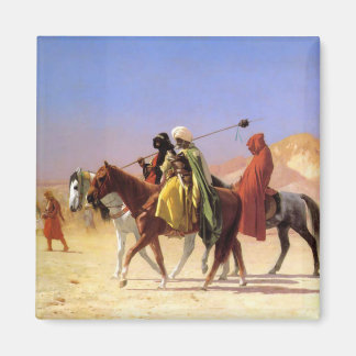 Aimant "Arabes traversant le désert", par Jean Leon Gerom