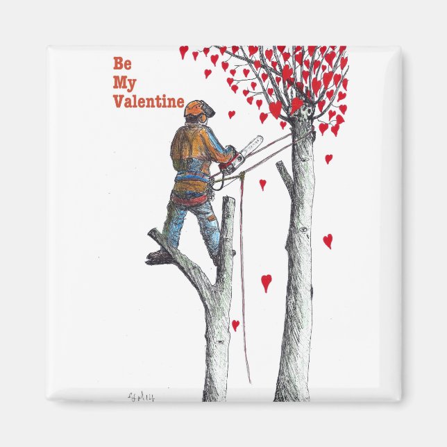 Aimant Arboriste Carte Valentine (Devant)