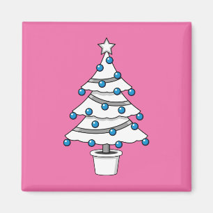 Aimant Arbre de Noël blanc