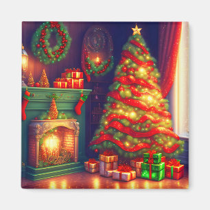 Aimant Arbre de Noël de style Vintage