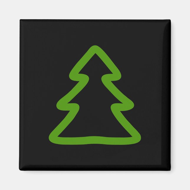 Aimant Arbre de Noël simple (Devant)