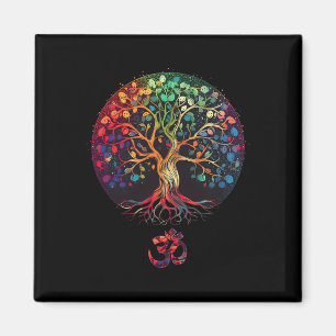 Aimant Arbre de Vie avec Symbole Om Yoga