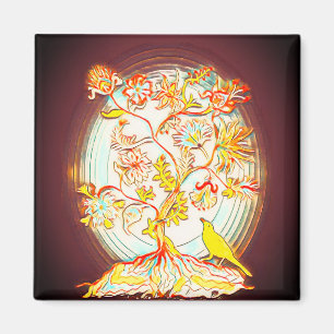 Aimant Arbre de vie et oiseau