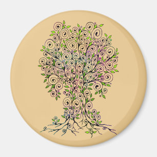 Aimant Arbre De Vie - Spirales Fruits Feuille 1